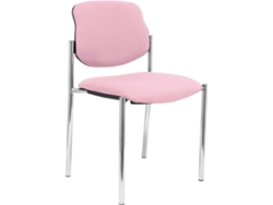Silla de Confidente PIQUERAS Y CRESPO Villalgordo Rosa y Chasis Cromo