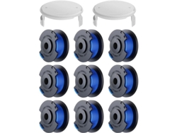 9 Bobinas De Hilo Para Cortadora Ryobi One+ De 18 V, 24 V Y 40 V, 2 Capas, Ø1,6 Mm, 30,17 M, Autoalimentado.
