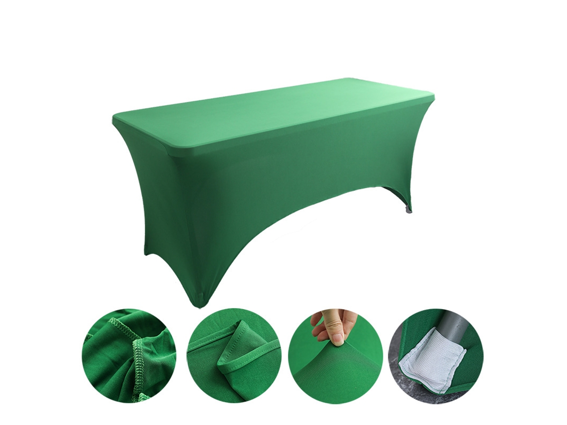 Mantel Rectangular Elástico De Spandex Para Bodas, Banquetes Y Fiestas (verde/122x75x75cm) Gertiz