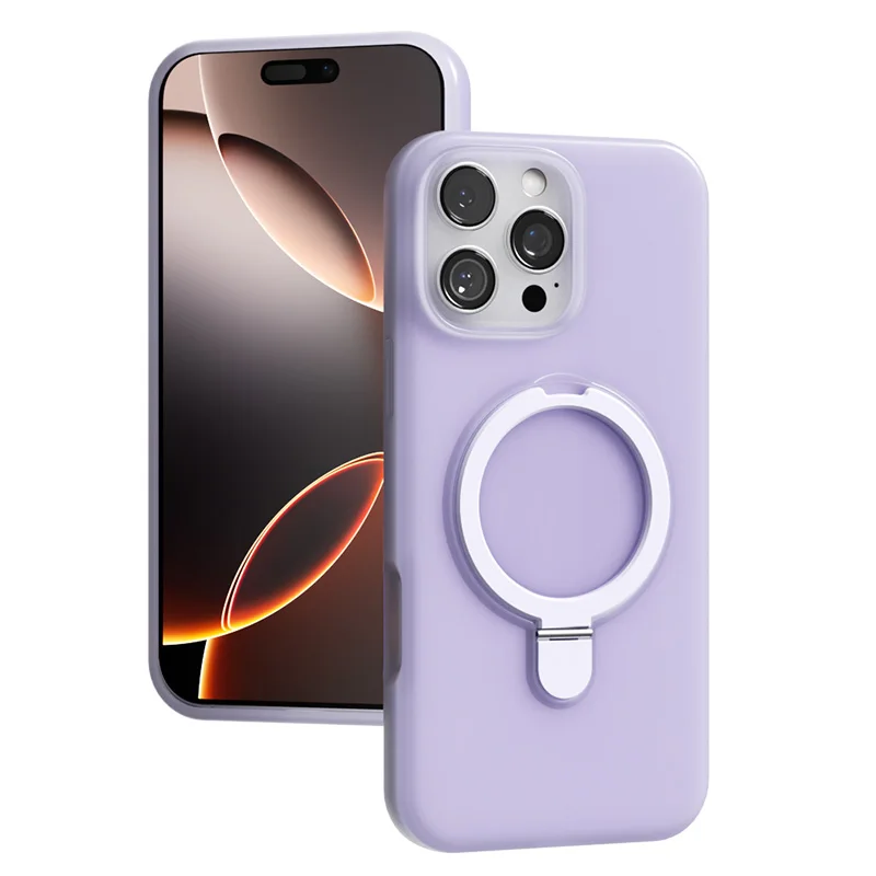 (iphone 14, Morado) Anillo Magnético De Silicona Líquida Para Funda Magsafe De Iphone