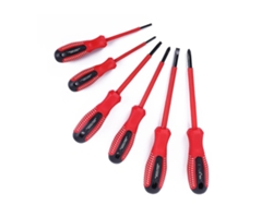 Set De 6 Destornilladores, 2 Estilos (plano Y Phillips), 3 Tamaños (3x75mm/5x100mm/6x125mm), Mango Aislante Eléctrico