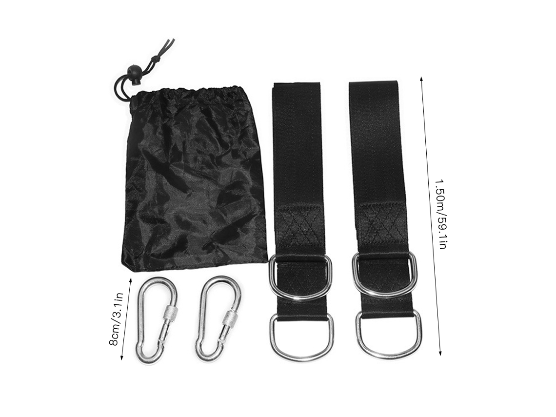 Kit De Soporte Para Columpios Con Correas Y Mosquetones De Acero Inoxidable Para Jardines Y Parques Infantiles.