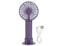 Mini ventilador portátil recargable por USB - Morado