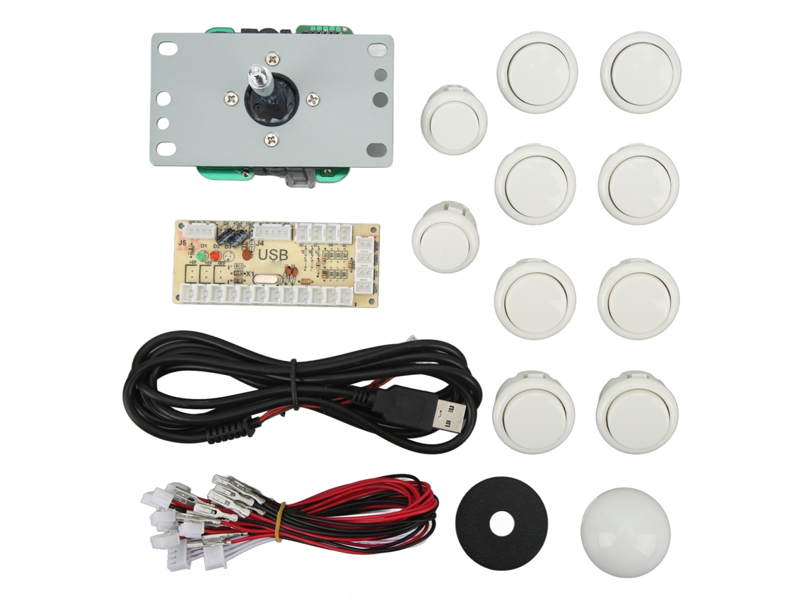 2026-palanca De Control Usb Diy Para Arcade Con Chip De Control, Palanca Ovalada Blanca Para Juegos Arcade