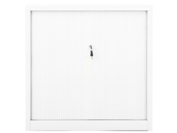 Armario con puerta corredera, acero, 90x40x90 cm, blanco, MAISON EXCLUSIVE