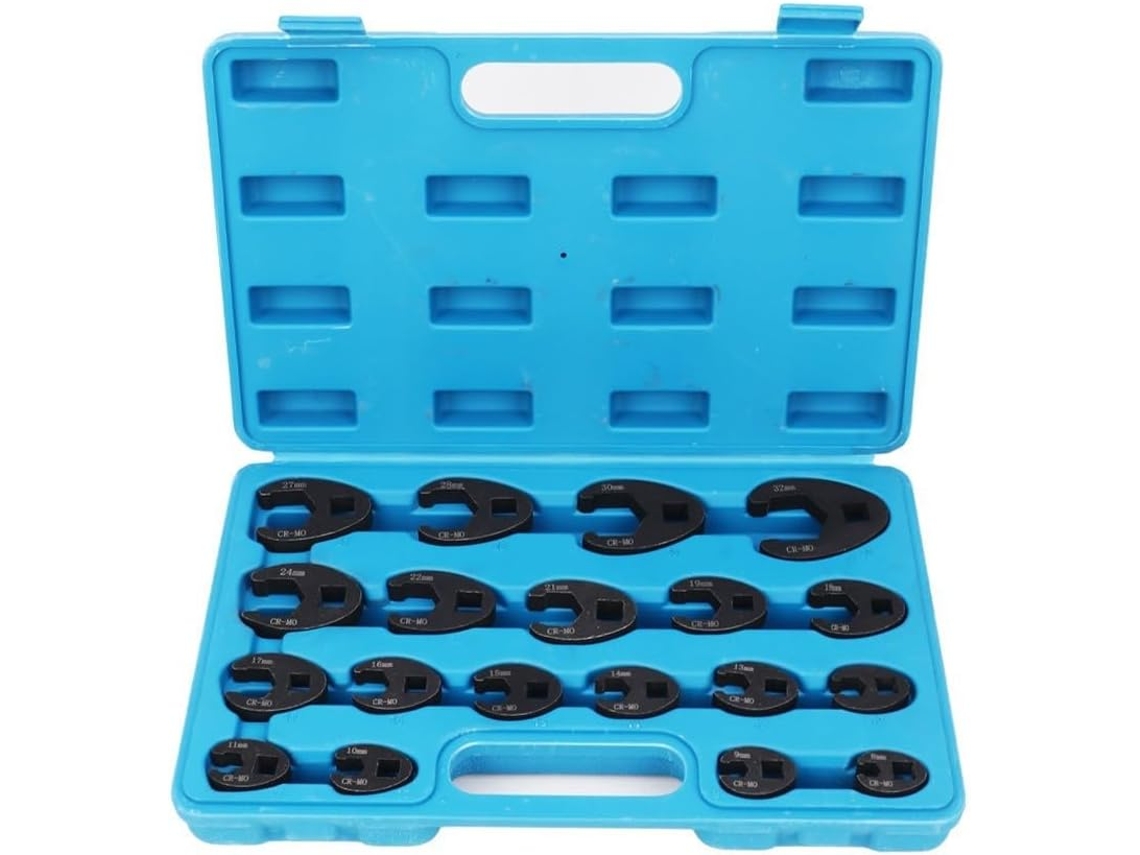 Juego De 15 Llaves Ajustables De 3/8" A 1/2", 8-32 Mm, De Boca Abierta Métrica.