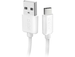 Cable Carga SBS Tecido (USB - Tipo C - 1.5 m - Gris)