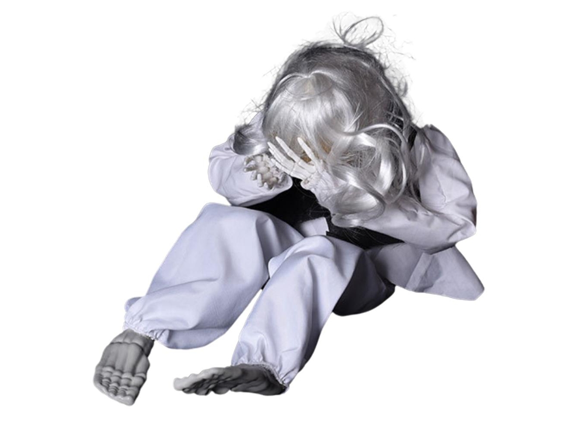 Muñeco fantasma llorón con control de voz - Decoración de Halloween para fiestas y el hogar - Adorno increíble