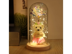 Rosa de Cristal Eterna, Rosa Infinita Para Siempre Una belleza atemporal capturada en una cubierta de vidrio, ideal para crear un ambiente romántico en las salas de estar.