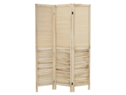 Mampara divisoria plegable de 3 paneles modelo Osaka de ML DESIGN en madera natural, 170 x 121 cm
