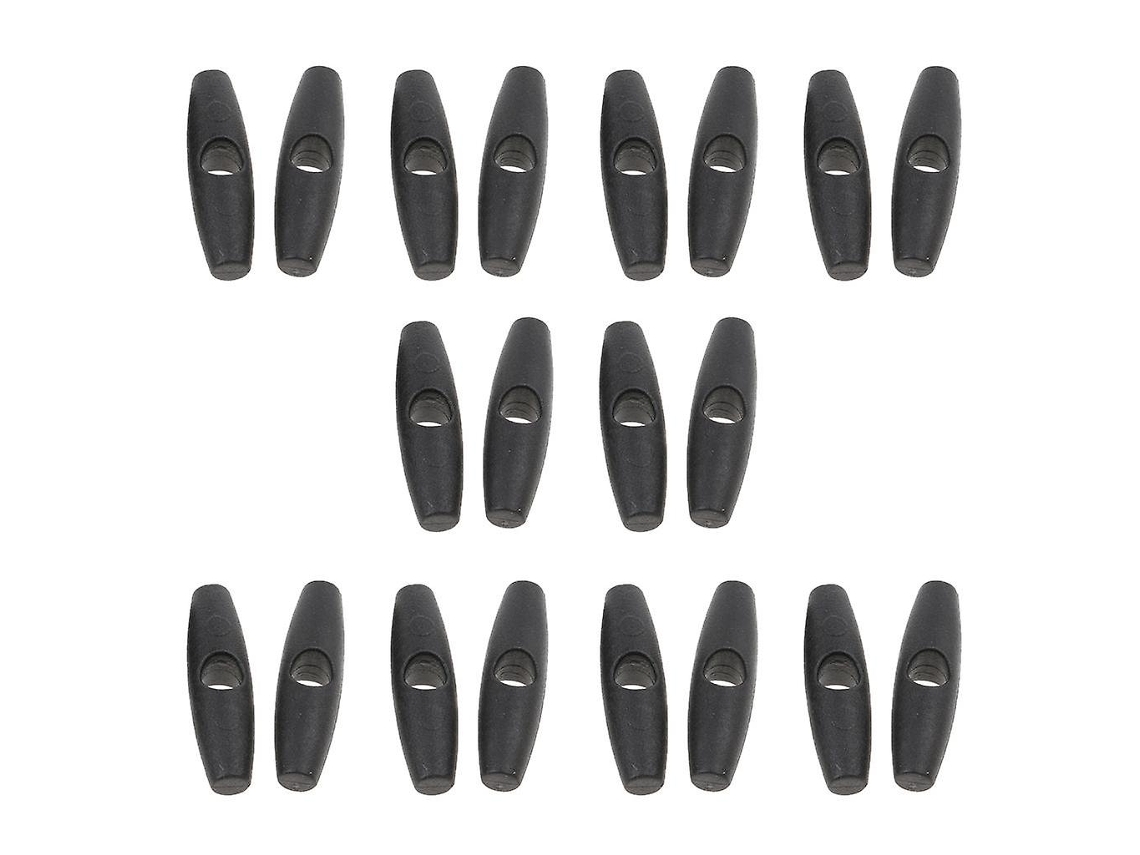 20 hebillas de sujeción para tiendas de campaña, mosquiteras y toldos enrollables, 35 mm, plástico negro, para mochilas y bolsos | Sin marca