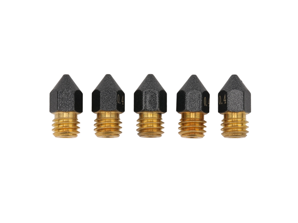 5 Boquillas Extrusoras Hotend Para Impresora 3d De 0,4 Mm De Latón Con Revestimiento De Ptfe Para Filamento De 1,75 Mm Mk8