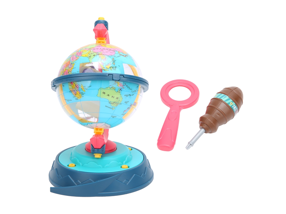 -juguete De Modelo De Globo Diy Con Tuercas, Juego De Ensamblaje Educativo Para Niños Niñas, Set De Juguete De Combinación De Tuercas Rosa