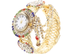 Elegante Delicado Reloj Mujer Brazalete Aleación Brillante Diseñado Llamar Atención Adecuado Muchas Ocasiones