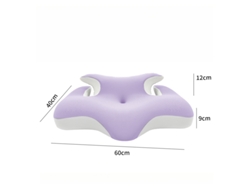 Almohada Para El Cuello Ergonómica De Espuma Viscoelástica Seda De Hielo Transpirable Y Con Un Sueño Seguro (morado) Cuich