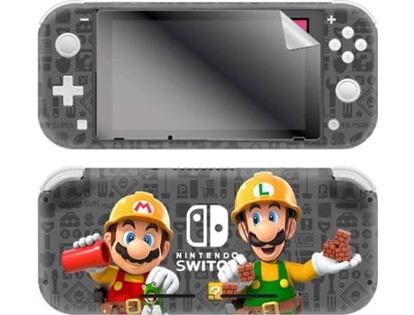 Kit Skin Adhesivo + Protector de Pantalla Mario Maker (Nintendo Switch Lite)