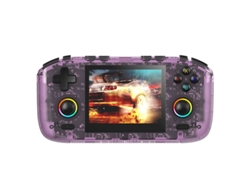 Consola de juegos portátil RK35H negra (no requiere tarjeta) con pantalla IPS de 3,5 pulgadas, procesador de cuatro núcleos RK3326, Wi-Fi, multijugador y joystick 3D.