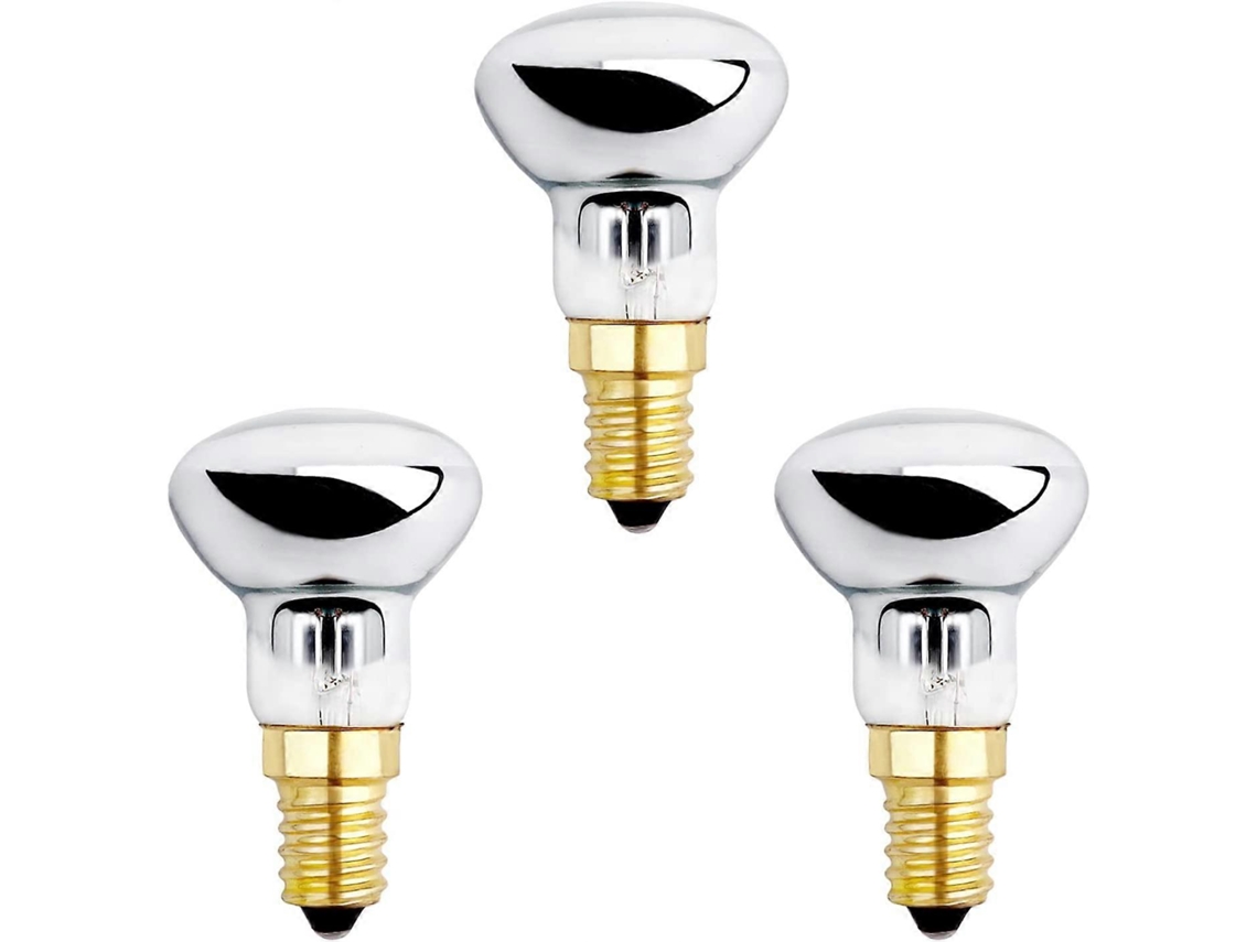 Rebe-bombilla Lava E14 R39 25w Regulable, Luz Blanca Cálida 2600k, 250lm, Para Lámparas Burbuja, Cohete Y Glitter, Pack De 3