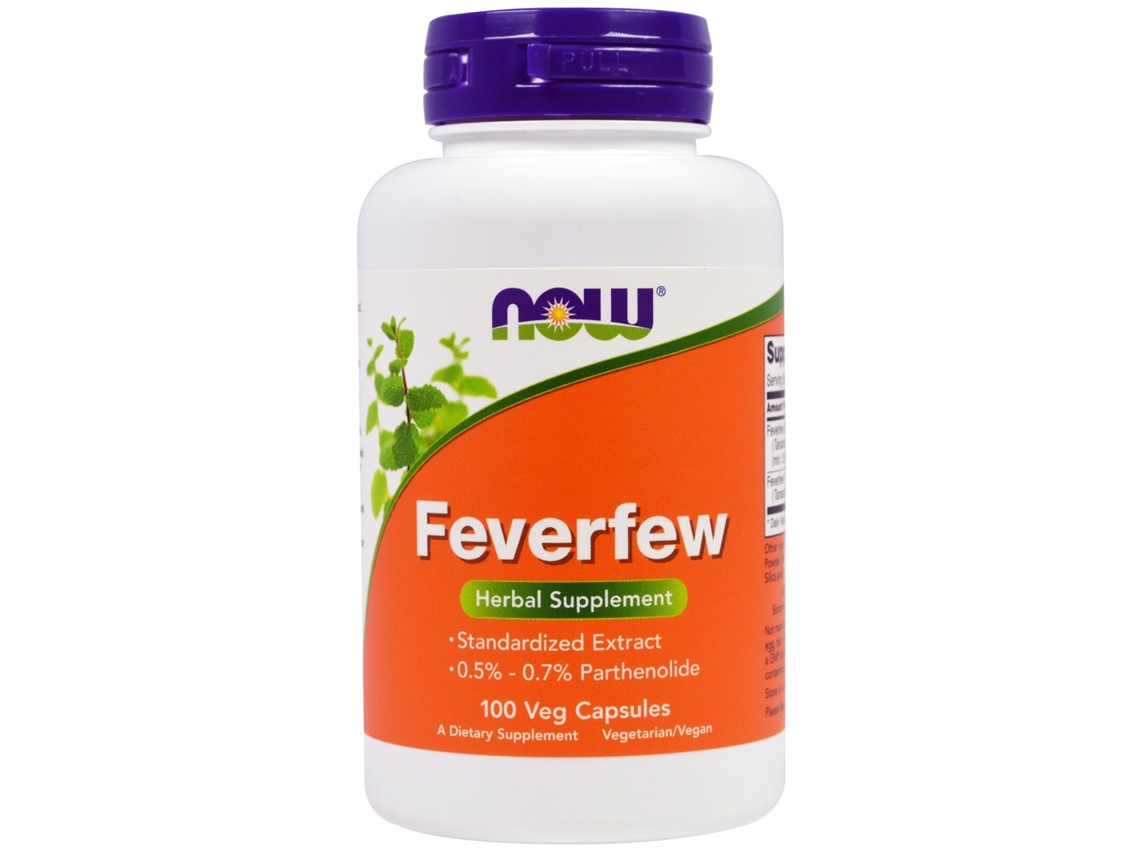 NOW FOODS Feverfew 400mg, 100 Cápsulas