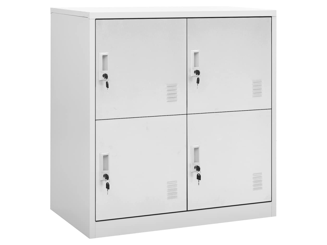 Conjunto de taquilla de 5 piezas, 90x45x92,5 cm, acero gris claro, EXCLUSIVA MAISON