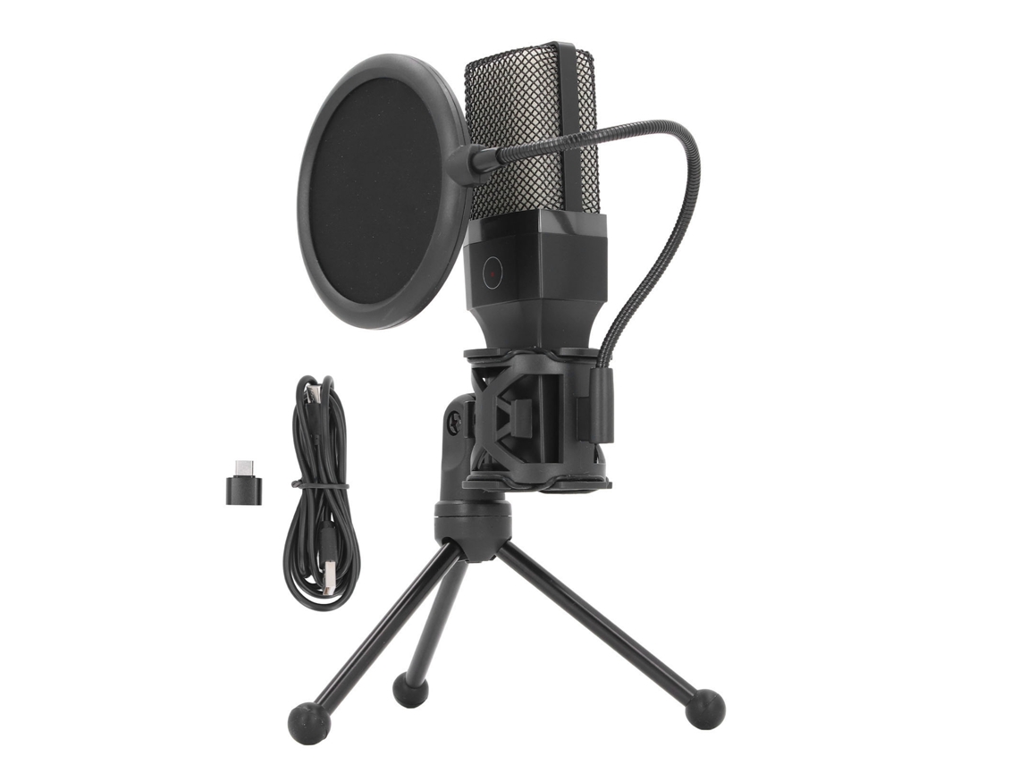Mali microfone Usb Gamer Profissional com Captura Cardioide, Efeitos de Luz Rgb para Games, Gravação e Streaming