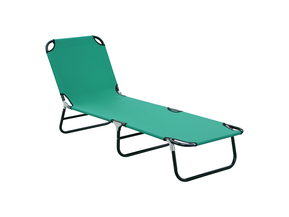 Tumbona Sauna Oxford Reclinable, 188x56x28cm, Verde