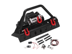 Parachoques Delantero Con Cabrestante Y Luz Led, De Metal, Para Coche Rc De Escalada, Accesorios De Repuesto.
