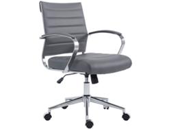 Silla de oficina Oakland cinza/couro sintético CLP