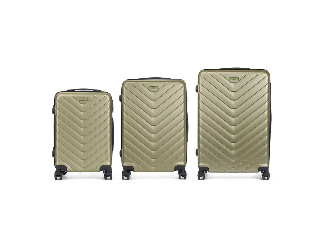 Juego de Maletas Verde 3 Piezas BIGBUY