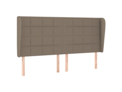 Maison Exclusive - Cabecero Con Orejas De Tela Gris Taupe 183x23x118/128 Cm