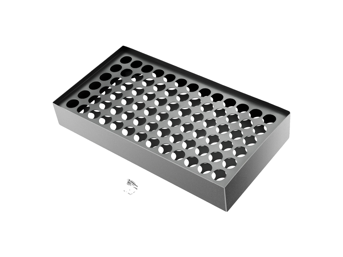 Soporte para botellas de tinta pigmentada, capacidad para 78 cartuchos, diseño para montaje en pared, gris oscuro.