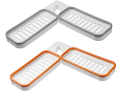 Estante de baño plegable multifuncional de plástico, 2 piezas, para Gokoco