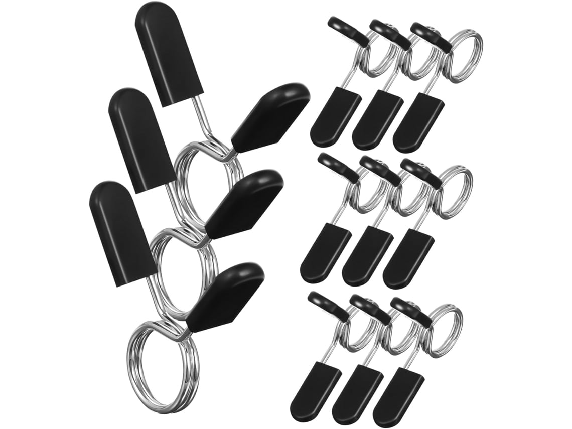 Juego de 12 abrazaderas de resorte para mancuernas, abrazaderas para pesas, abrazaderas de seguridad para barras, equipo de fitness