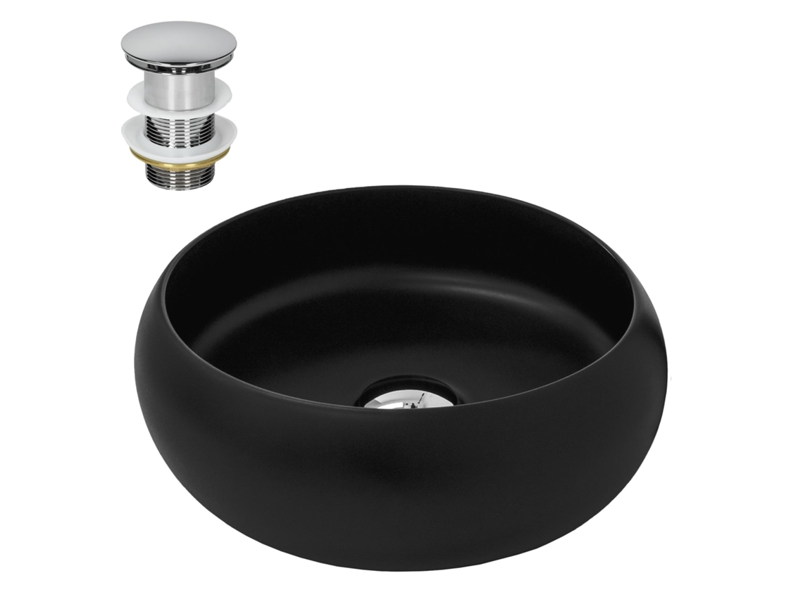 Lavabo ML-DESIGN (35 x 35 x12 - Cerámica - Negro)