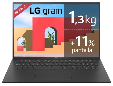 Portátil LG 17Z95P-G.AA78B (17'' - Intel Evo Core i7-1195G7 - RAM: 16 GB - 512 GB SSD - Intel Iris Xe Graphics)