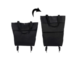Carrito de compras plegable portátil 2 en 1 de gran capacidad con ruedas GOKOCO