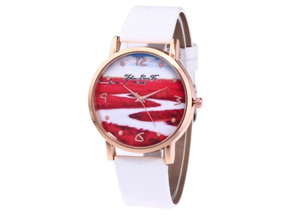 Reloj De Pulsera De Aleación De Moda Zhoulianfa F-447 Con Dial Redondo Y Cuarzo (blanco)