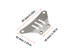 Protetor De Chassi Frontal E Traseiro De Aço Inox Para Carro Controle Remoto Tamiya 1/10 Peças De Upgrade