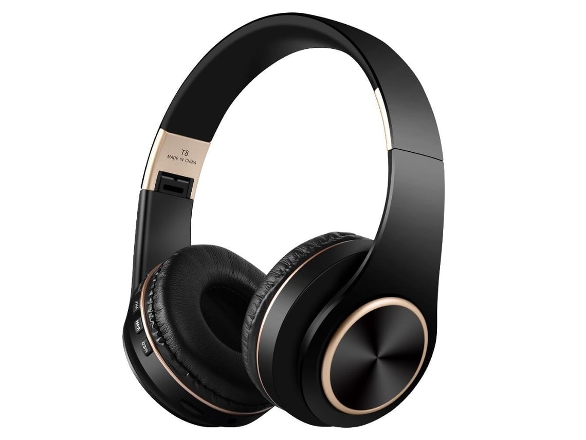 Fones De Ouvido Bluetooth Dobráveis E Portáteis, Longa Duração Da Bateria, Redução De Ruído - Preto