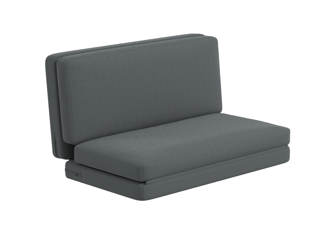 Sofá Cama 3 En 1 De Terciopelo, 240 Kg, Gris.
