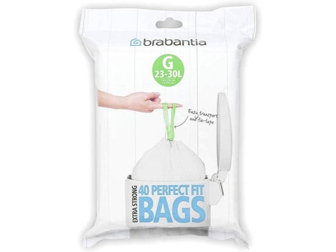 Set de 40 Bolsas de Basura BRABANTIA 375668 (1,2 kg - 30 x 30 x cm)