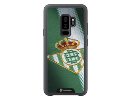 Funda Móvil Oficial Real Betis Fc para Samsung Galaxy S9 Plus PHONECASES3D Piel Sintética Negro