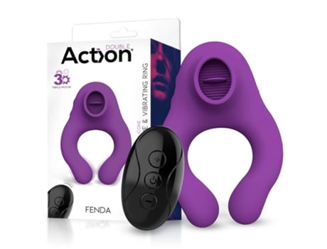 Anillo Vibrador Con Lengua Estimulador Y Control Remoto 3 Motores Usb Magnético ACTION