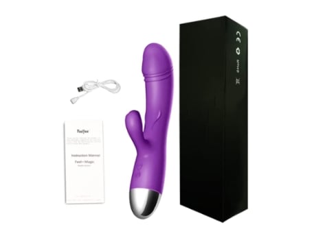 Vibradores femeninos Consolador sexual femenino Clitorizador Juguetes sexuales Púrpura BISBISOUS