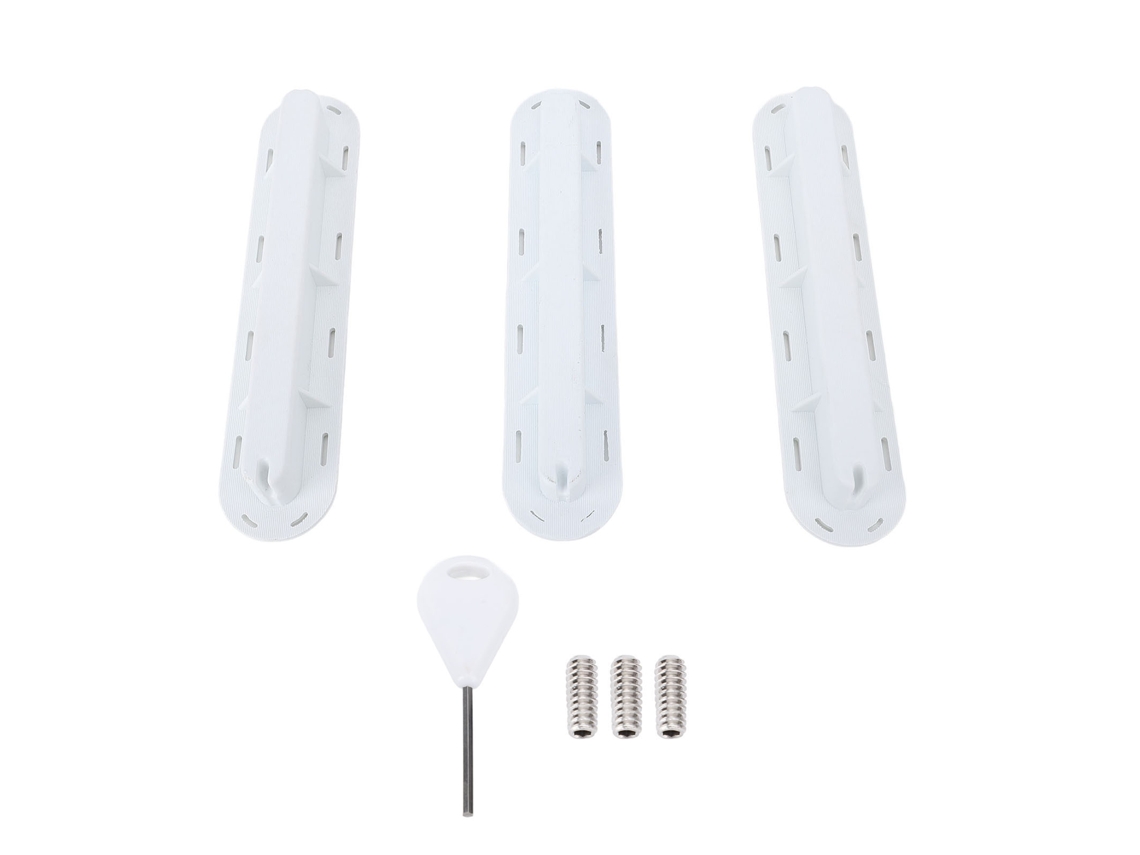 Juego De 3 Cajas De Pvc Para Aletas De Tabla De Surf Y Tabla De Paddle Surf Con Tornillos Y Llave Inglesa - Blanco