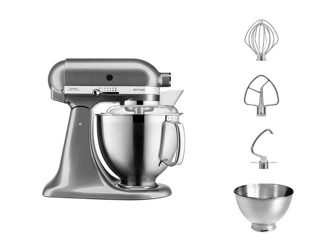 Kitchenaid Artisan 5Ksm185Ps Robot de Cocina 300 W 4,8 L Plata