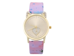 Reloj De Pulsera De Cuarzo Para Mujer Con Pedrería Y Correa Sencilla De Pu Rosa.