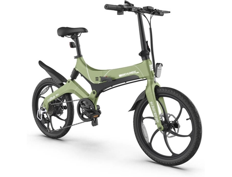 Bicicleta Behumax Eurban 890 verde autonomía 35 km velocidad 25