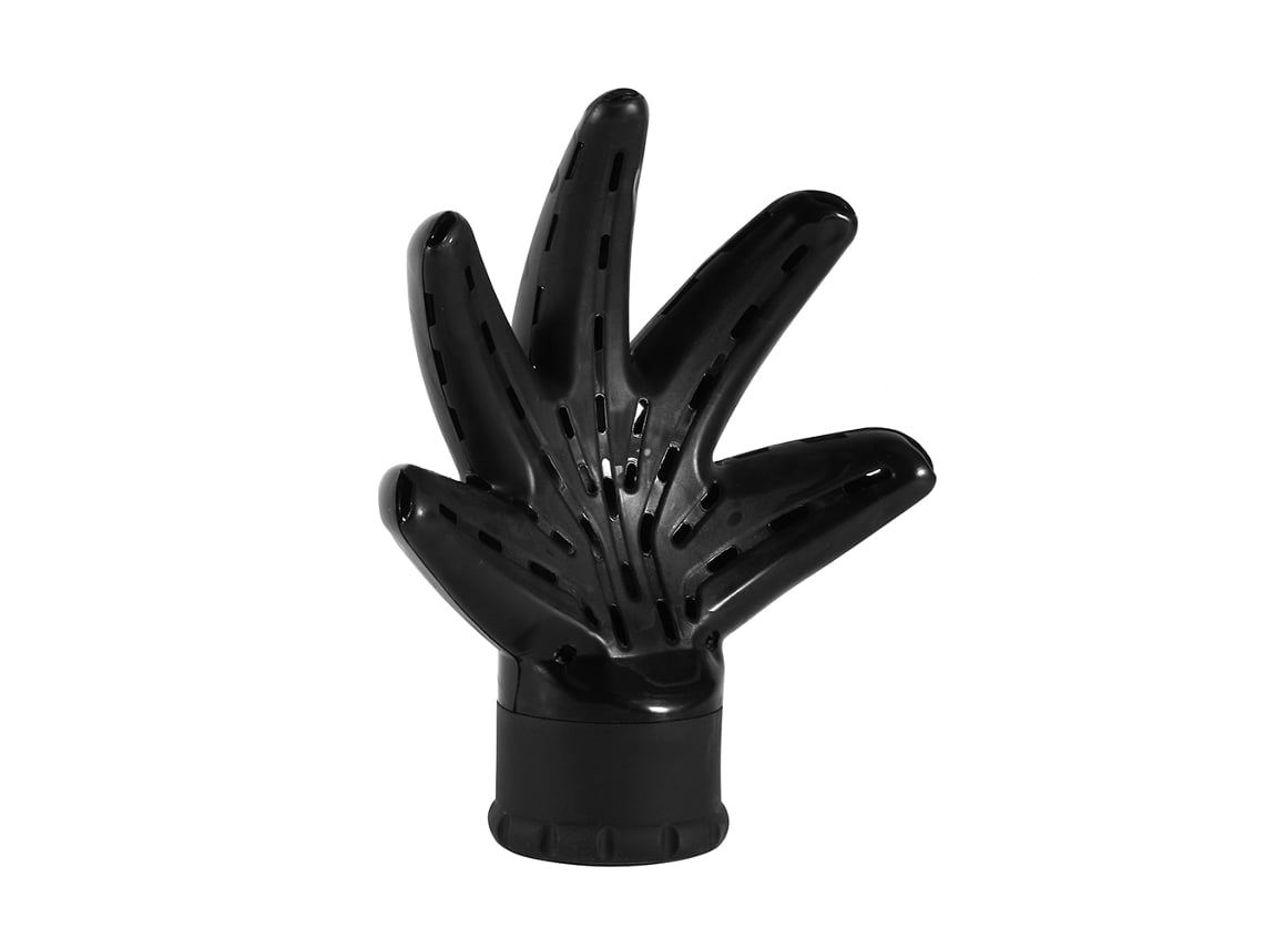 Acessório Difusor Para Secador De Cabelo Em Plástico Preto Forma De Mão Ferramenta Profissional De Cabeleireiro