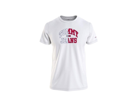 Camiseta para Hombre TOMMY JEANS (S - Blanco)